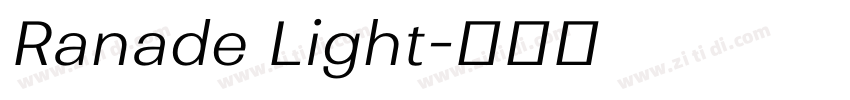 Ranade Light字体转换